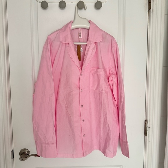 SKIMS POPLIN UNISEX SLEEP SHIRT BABY PINK size M - Picture 4 of 8